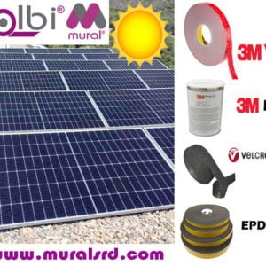 paneles solares energia solar cinta 3m vhb EPDM velcro FR primer P94