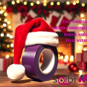 felicitacion navidad solbi mural cintas adhesivas 2024